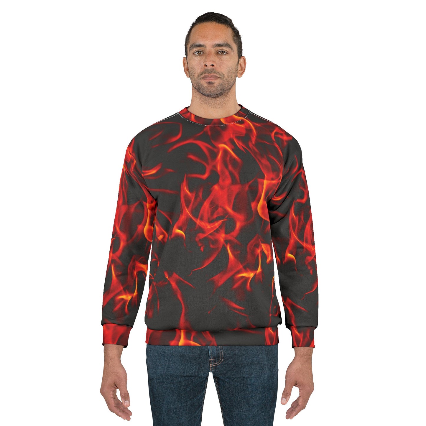 Fire Flames Unisex Sweatshirt - Bold & Stylish Statement Piece