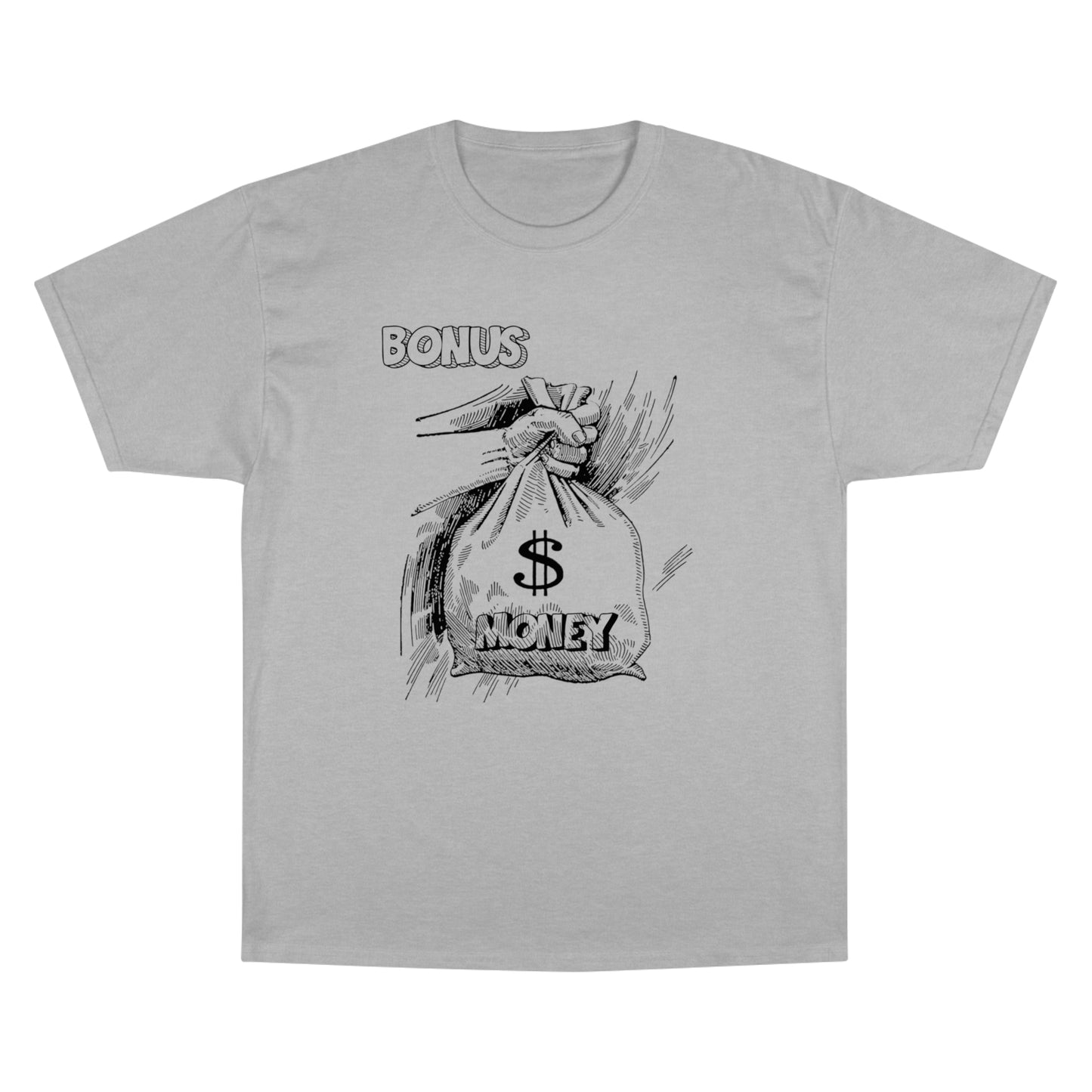 Champion Bonus Money Graphic T-Shirt - Casual Wear for Celebrations & Gift Giving