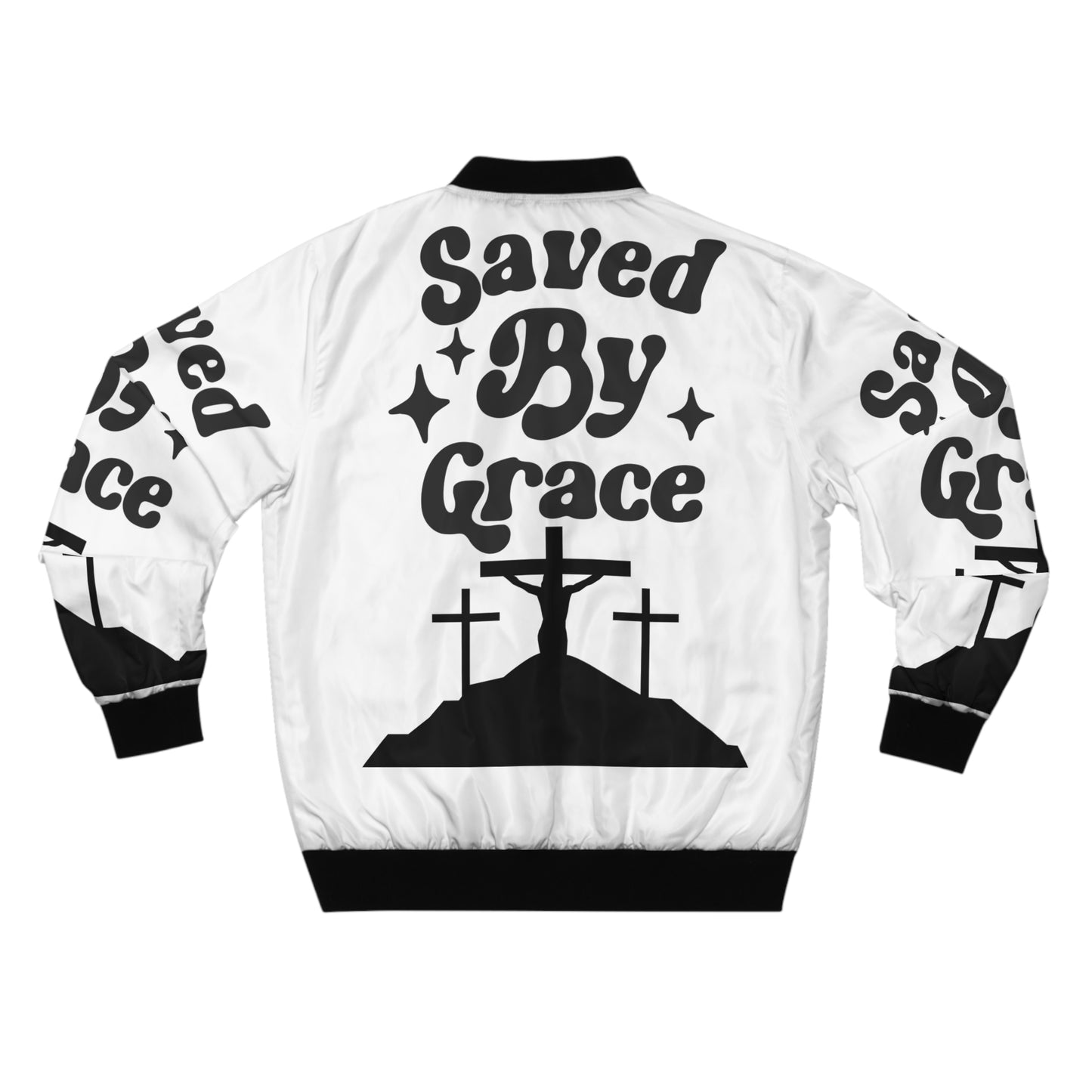 Saved By Grace Men's Bomber Jacket (AOP)