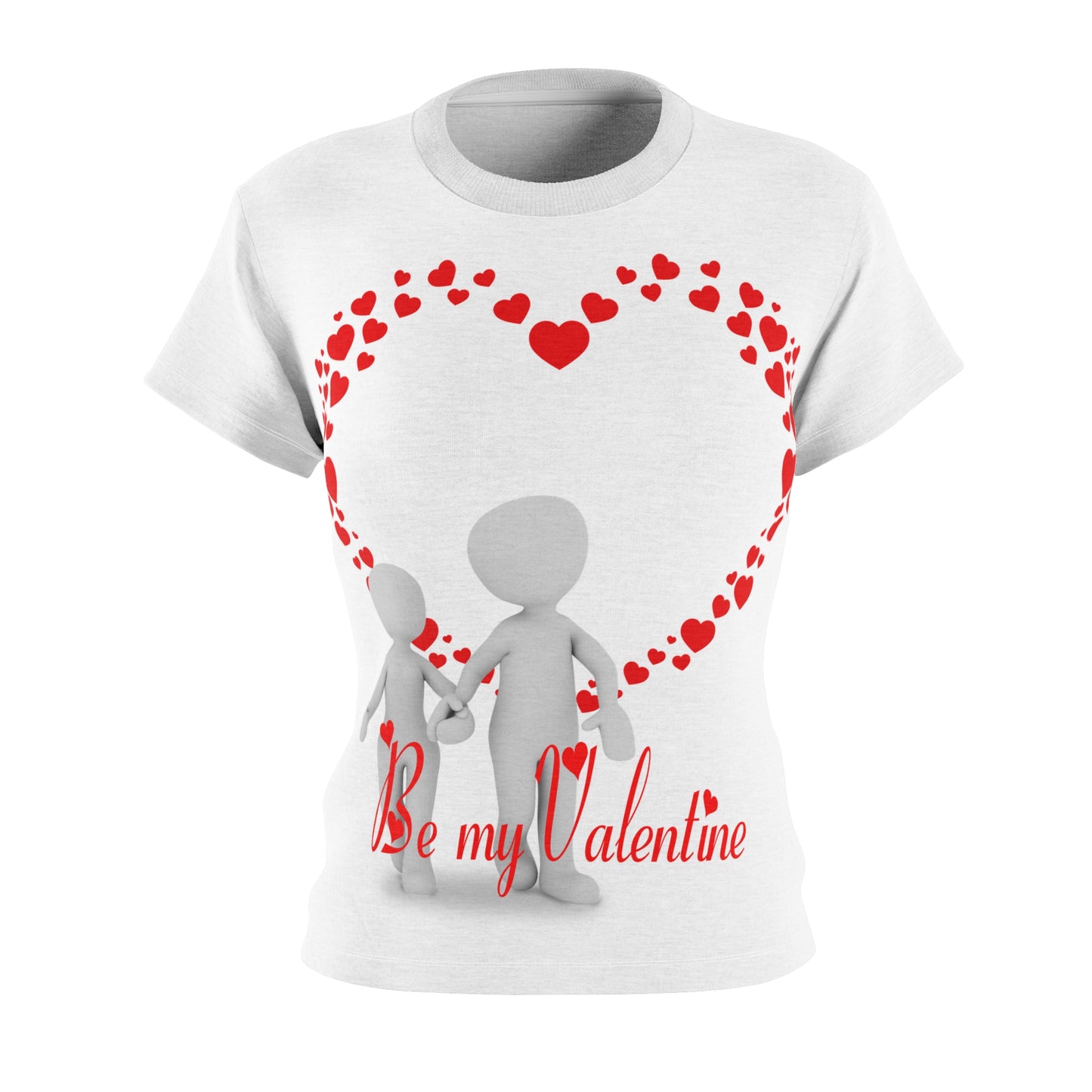 Valentine's Day Women&#039;s Cut &amp; Sew Tee - "Be My Valentine" Heart Design