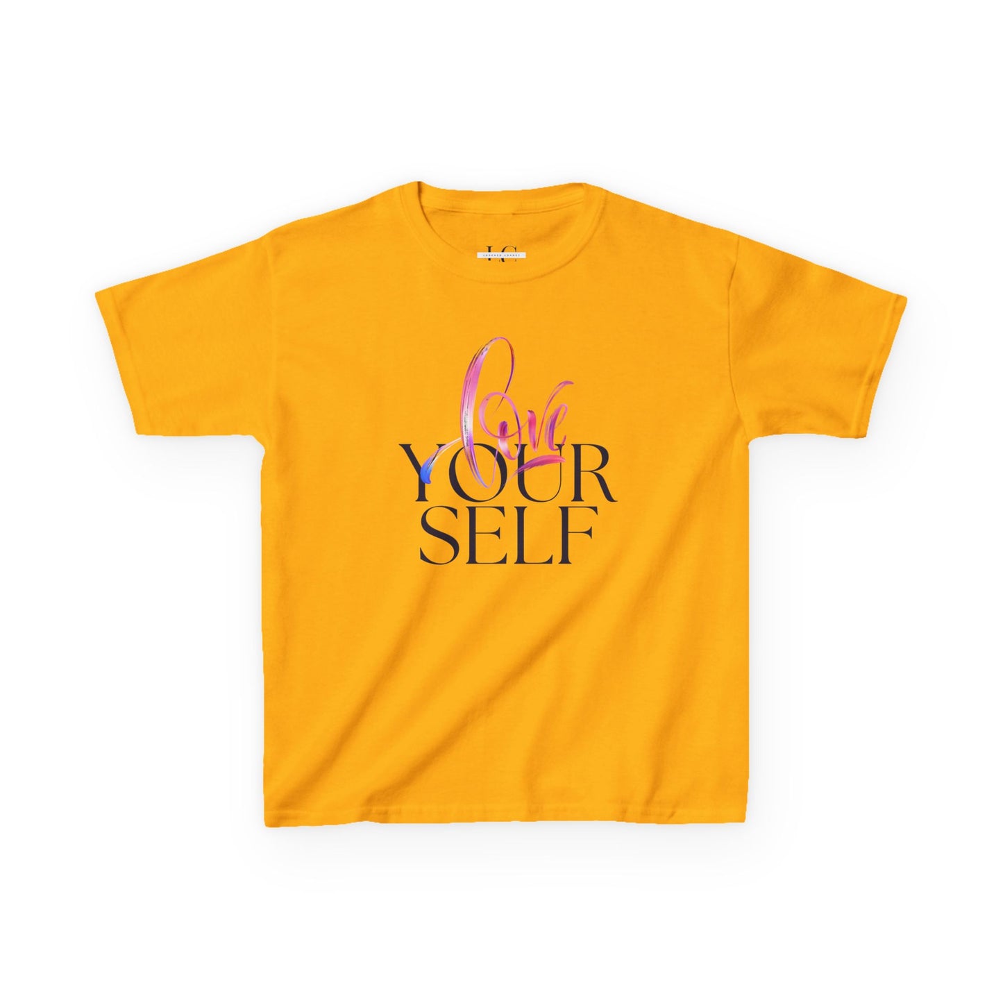 Kids 'Love Yourself' Heavy Cotton Tee - Positive Vibes & Self-Esteem T-Shirt