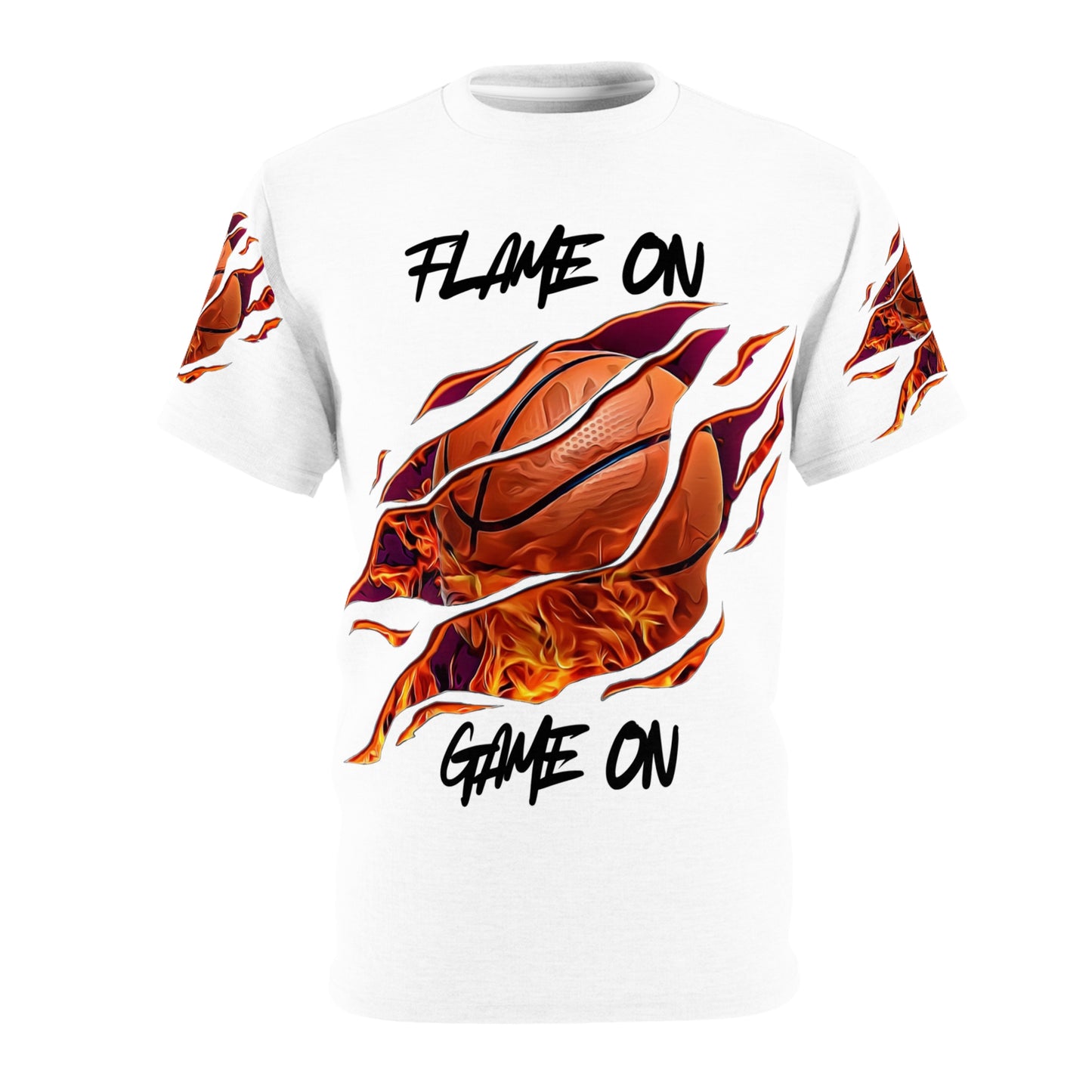 Flame On Basketball Tee - Unisex Cut & Sew Shirt for Sports Enthusiasts