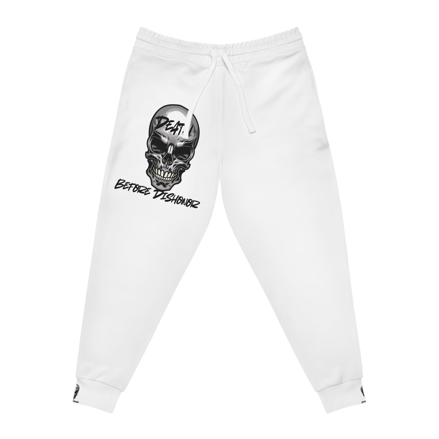 Death Dishonor Skull Graphic Athletic Joggers - 'Death Before Dishonor' Motivation