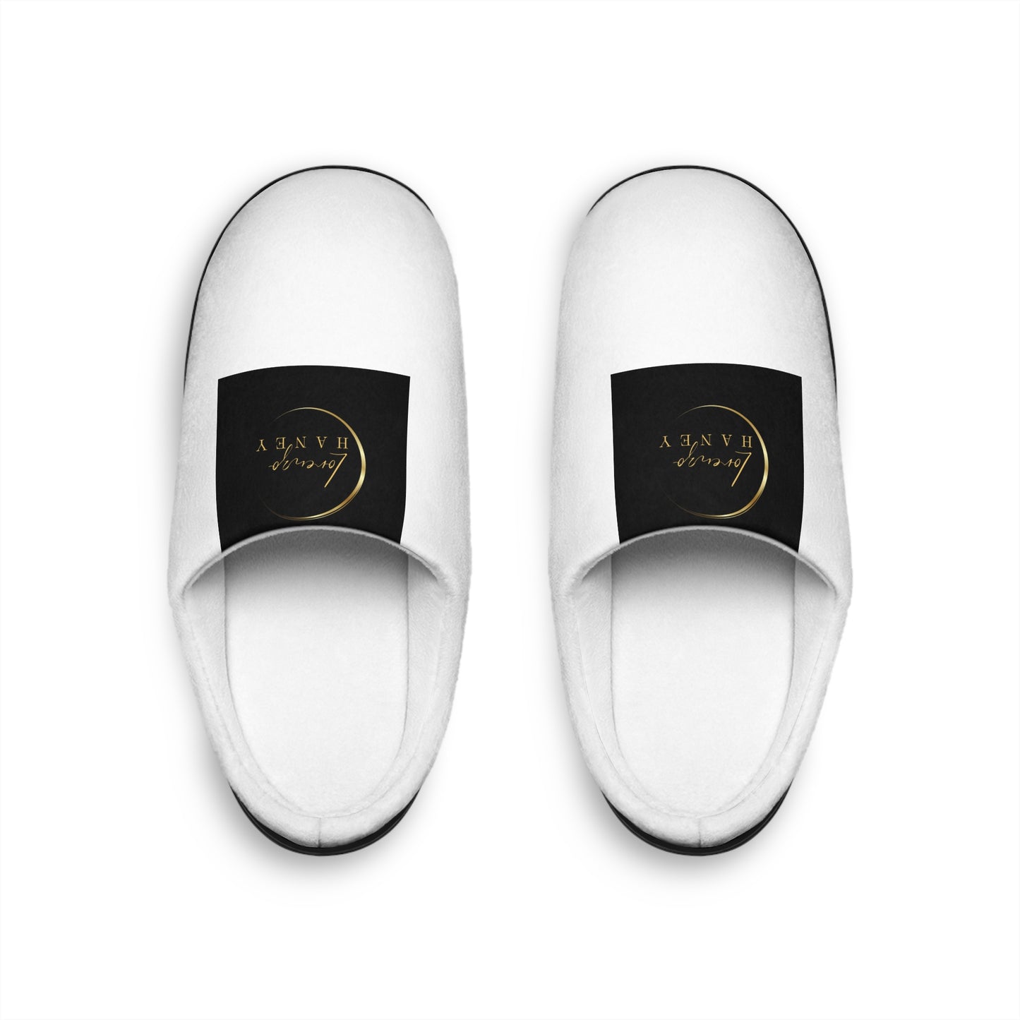 Lorenzo Chaney Indoor Slippers with Elegant Gold Design