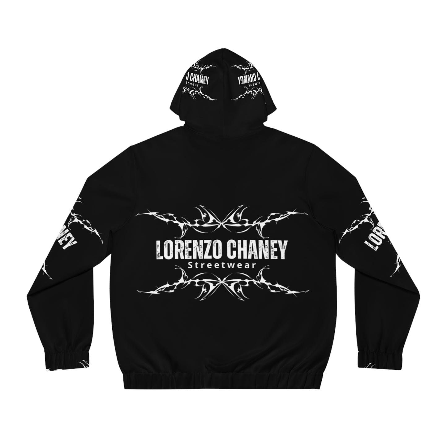 Lorenzo Chaney Streetwear Men&#039;s Full-Zip Hoodie - Stylish & Modern Graphic Design