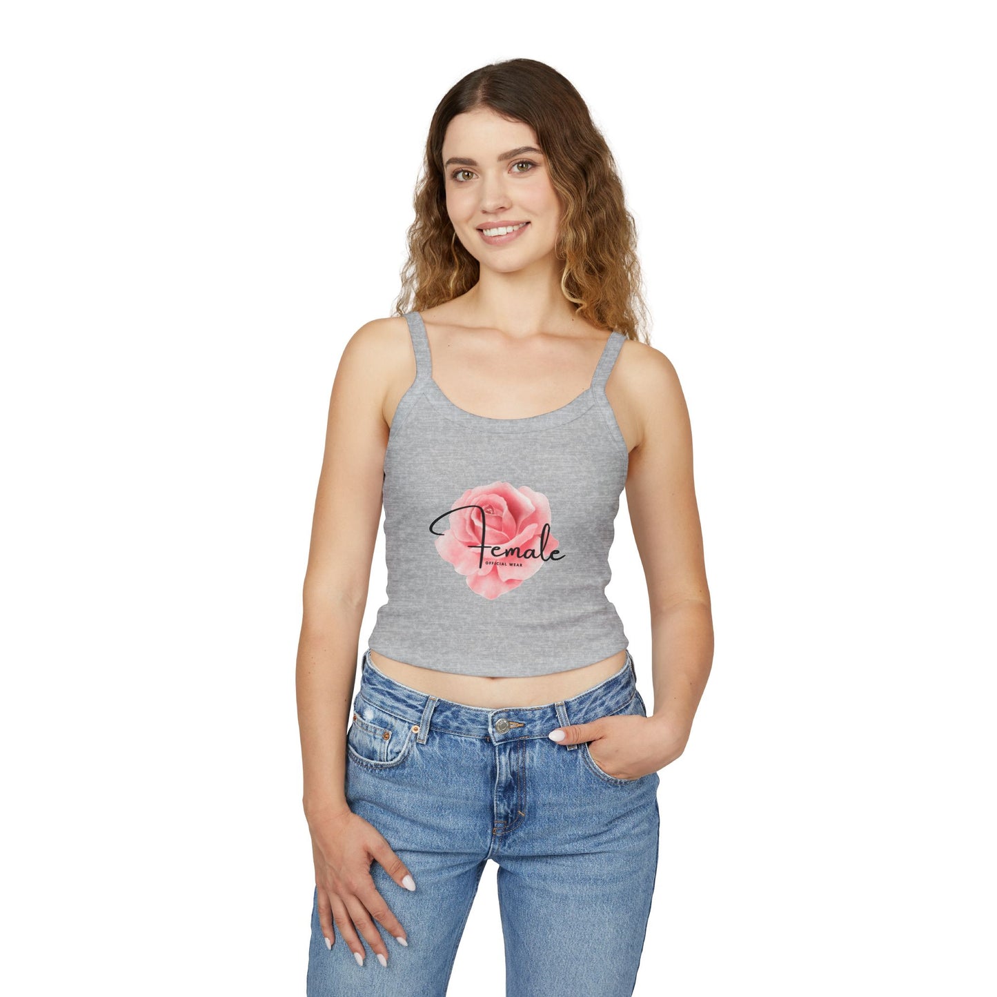 Floral Feminine Spaghetti Strap Tank Top - Celebrate Yourself