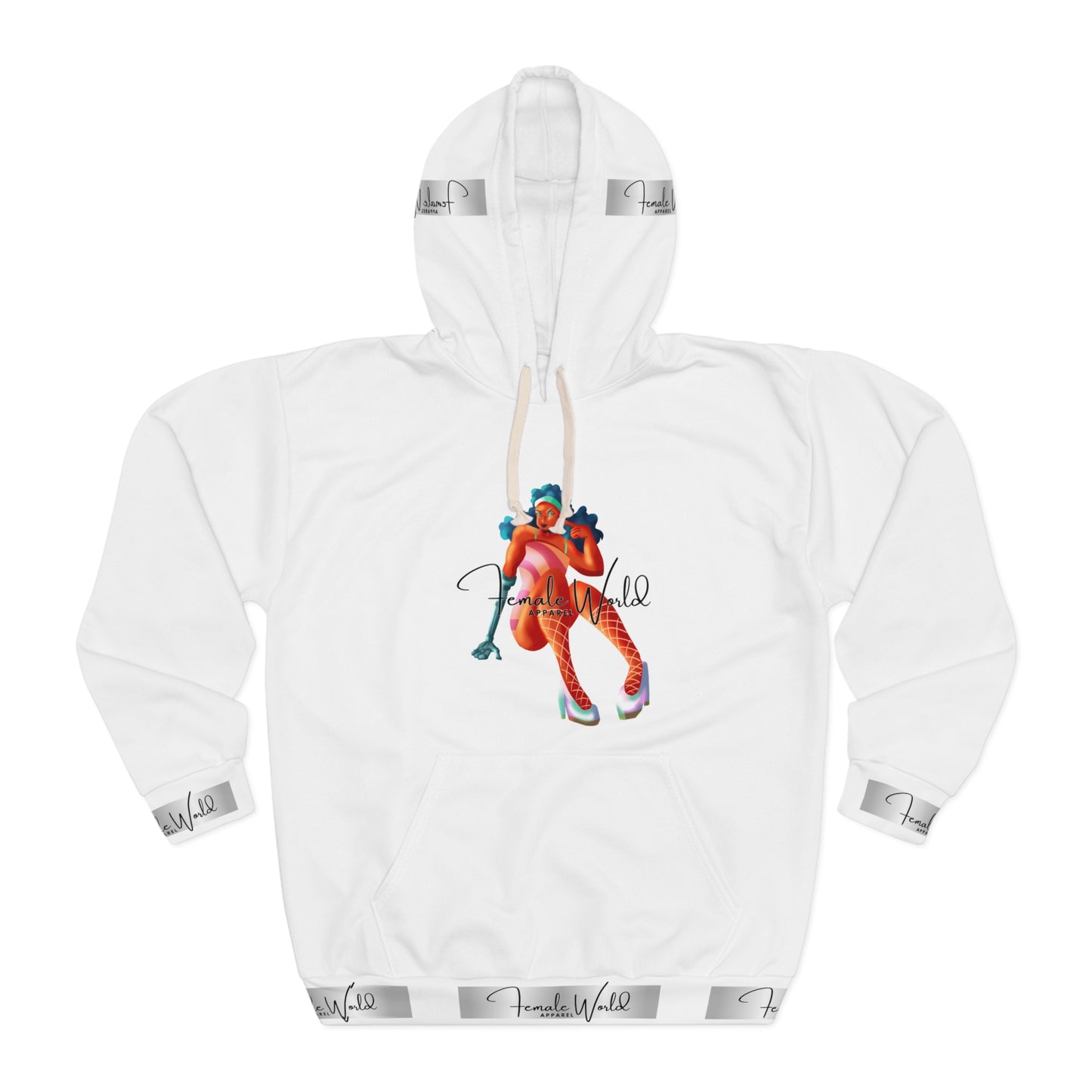 Female World Unisex Pullover Hoodie - Colorful Artistic Design for Empowerment