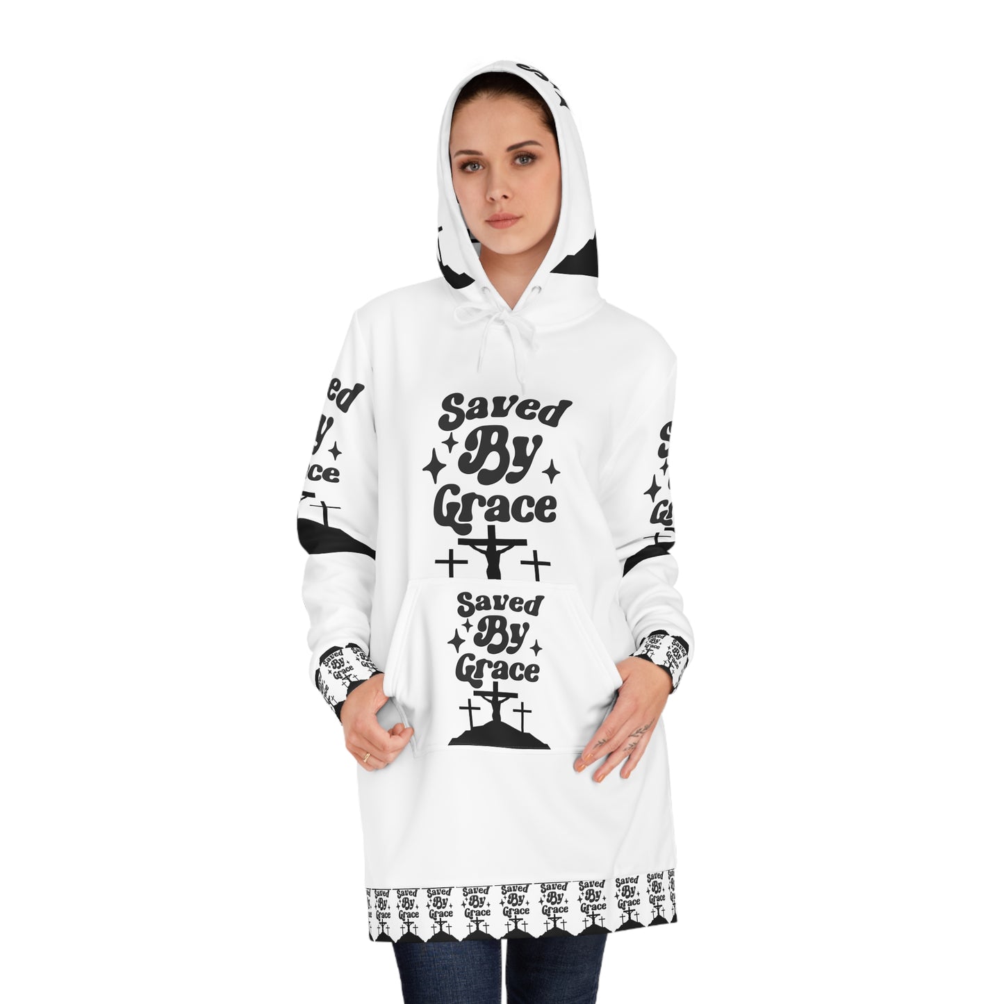 Saved By Grace Women's Hoodie Dress (AOP)