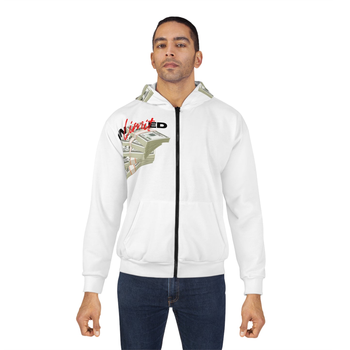 Unlimited Wealth Unisex Zip Hoodie - Motivational Apparel for Success Mindset