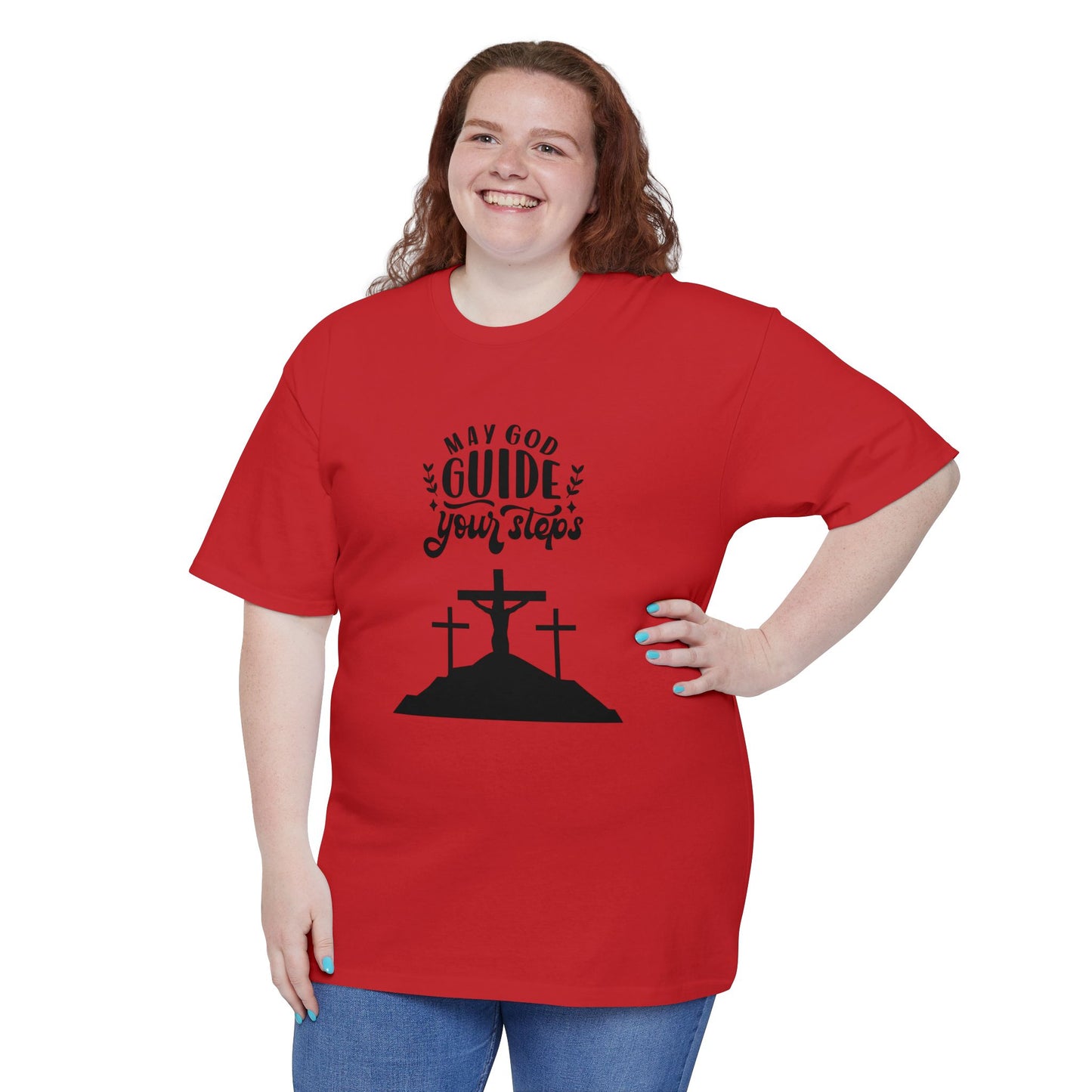 Inspiring Christian Tall T-Shirt - "May God Guide Your Steps"