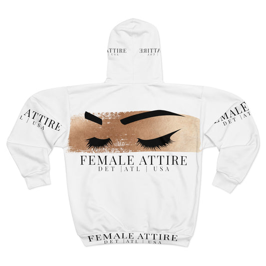 Female Attire Zip Hoodie (AOP)