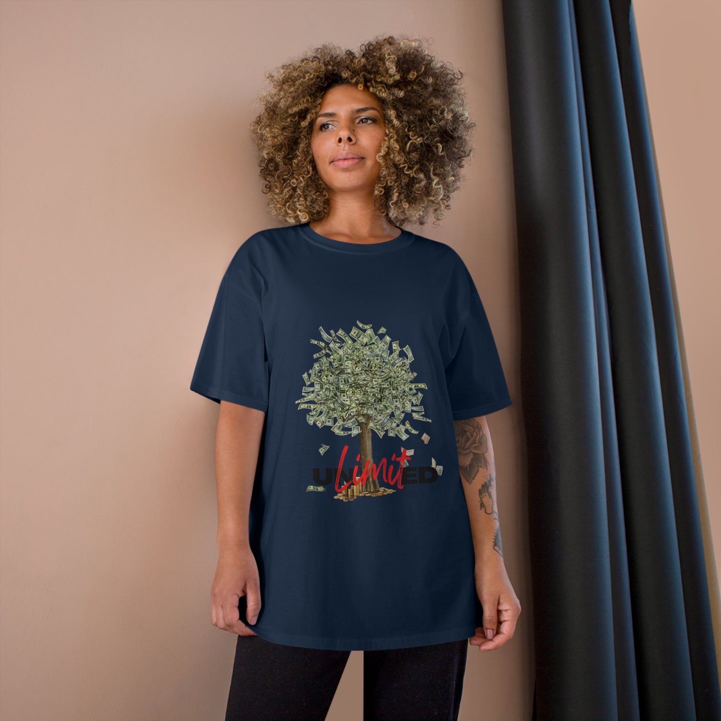 Champion T-Shirt - Unlimited Growth Tree Graphic