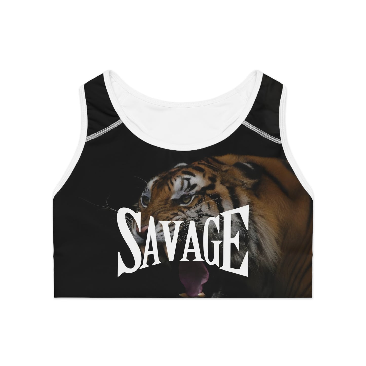 Savage Tiger Sports Bra - Fierce Athletic Wear for Bold Women