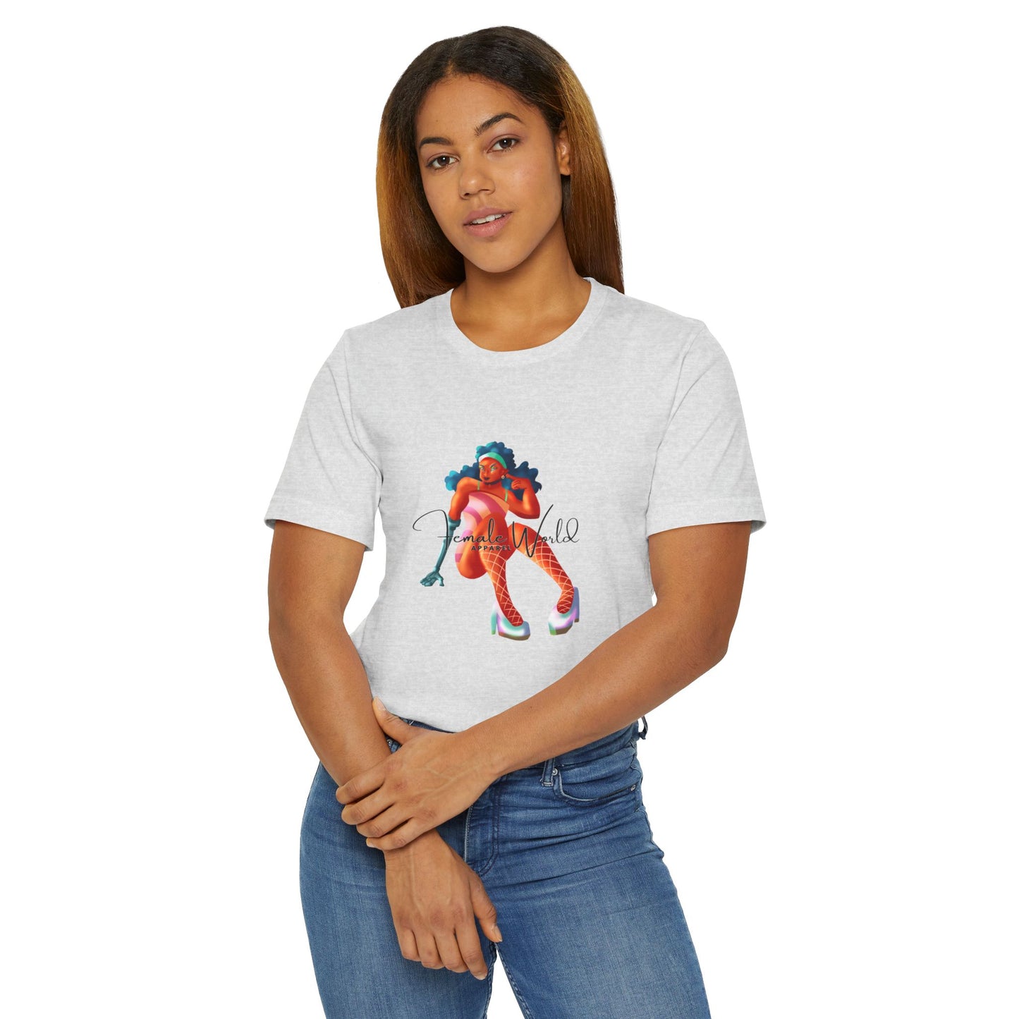 Female World Unisex Jersey T-Shirt - Bold & Playful Graphic Tee for Creative Souls