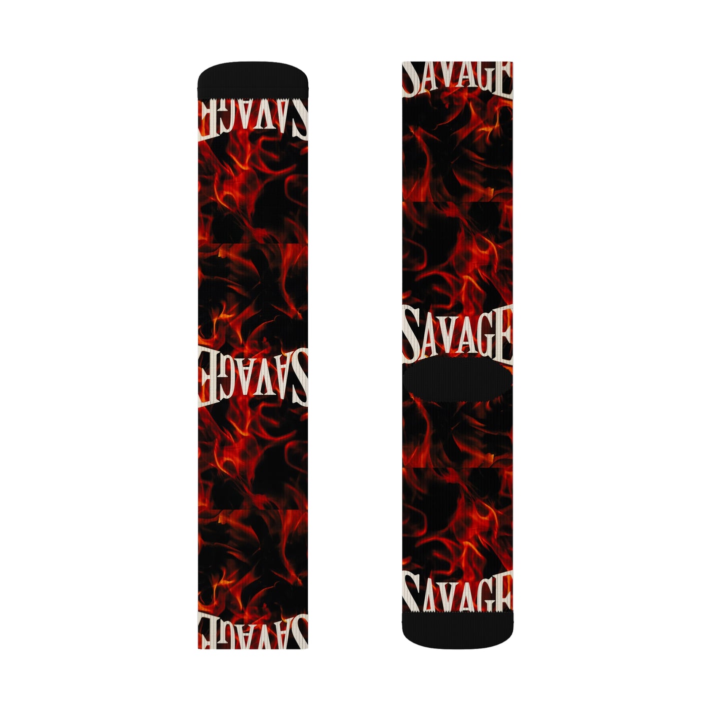 Savage Flame Sublimation Socks - Bold Savage Design for All Occasions