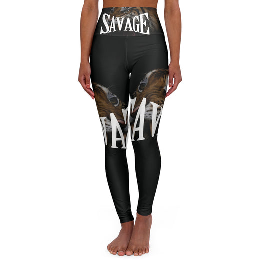 Savage High Waisted Yoga Leggings | Fierce Fitness Fashion