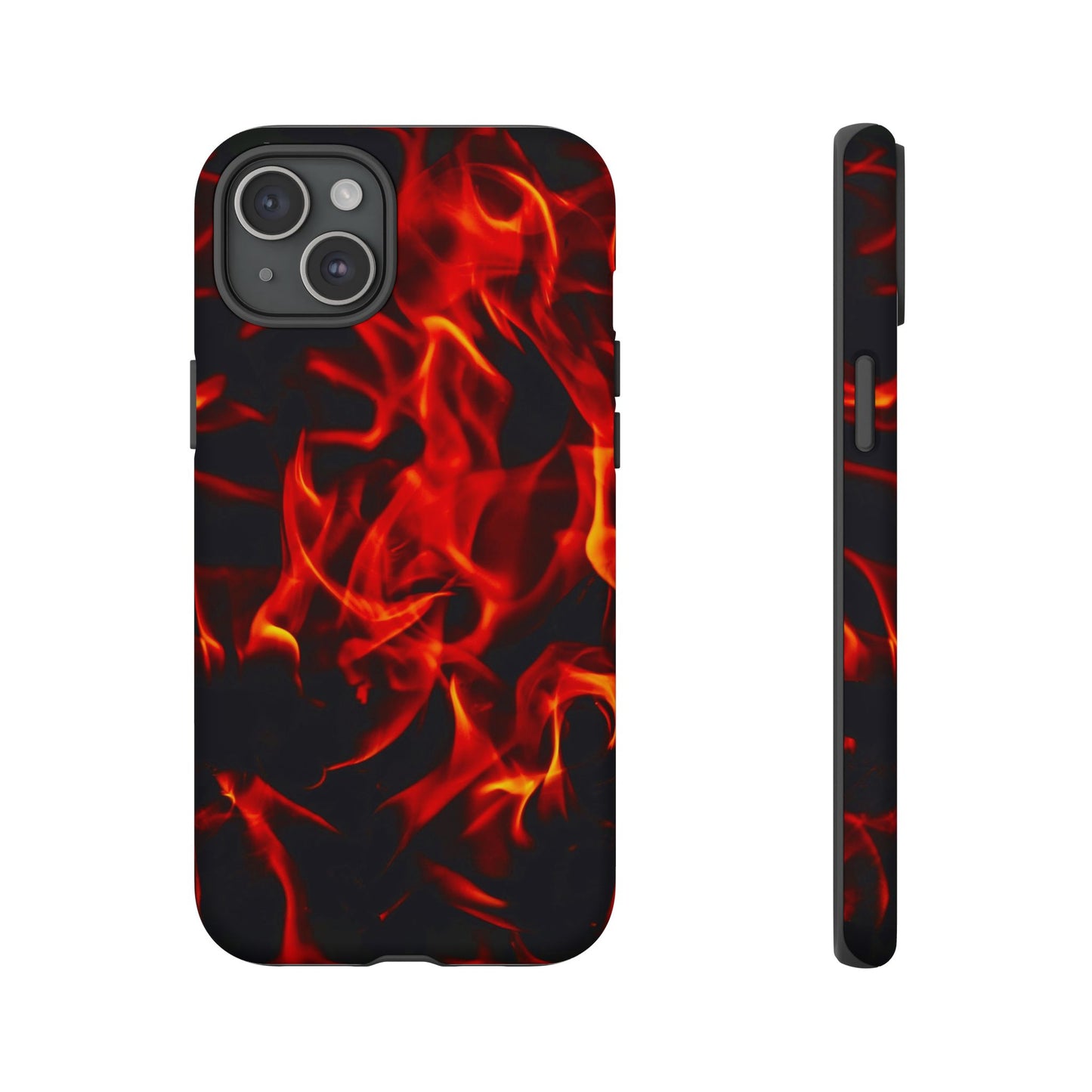 Fire Design Tough Phone Case - Bold Protection with Fiery Vibes