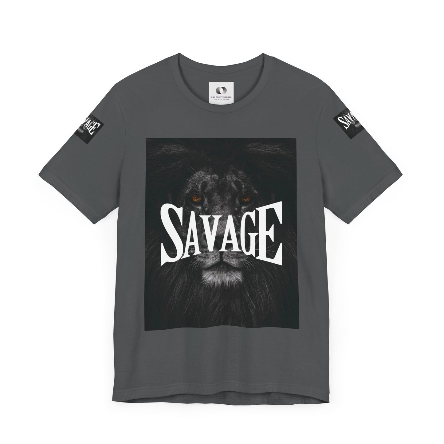 Savage Lion Unisex Jersey Tee - Bold Graphic T-Shirt for Confidence and Style