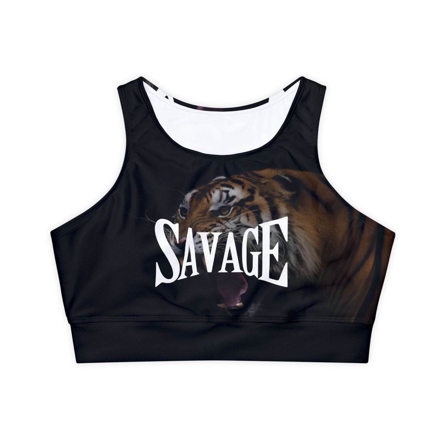 Savage Tiger Padded Sports Bra - Wild & Fierce Activewear