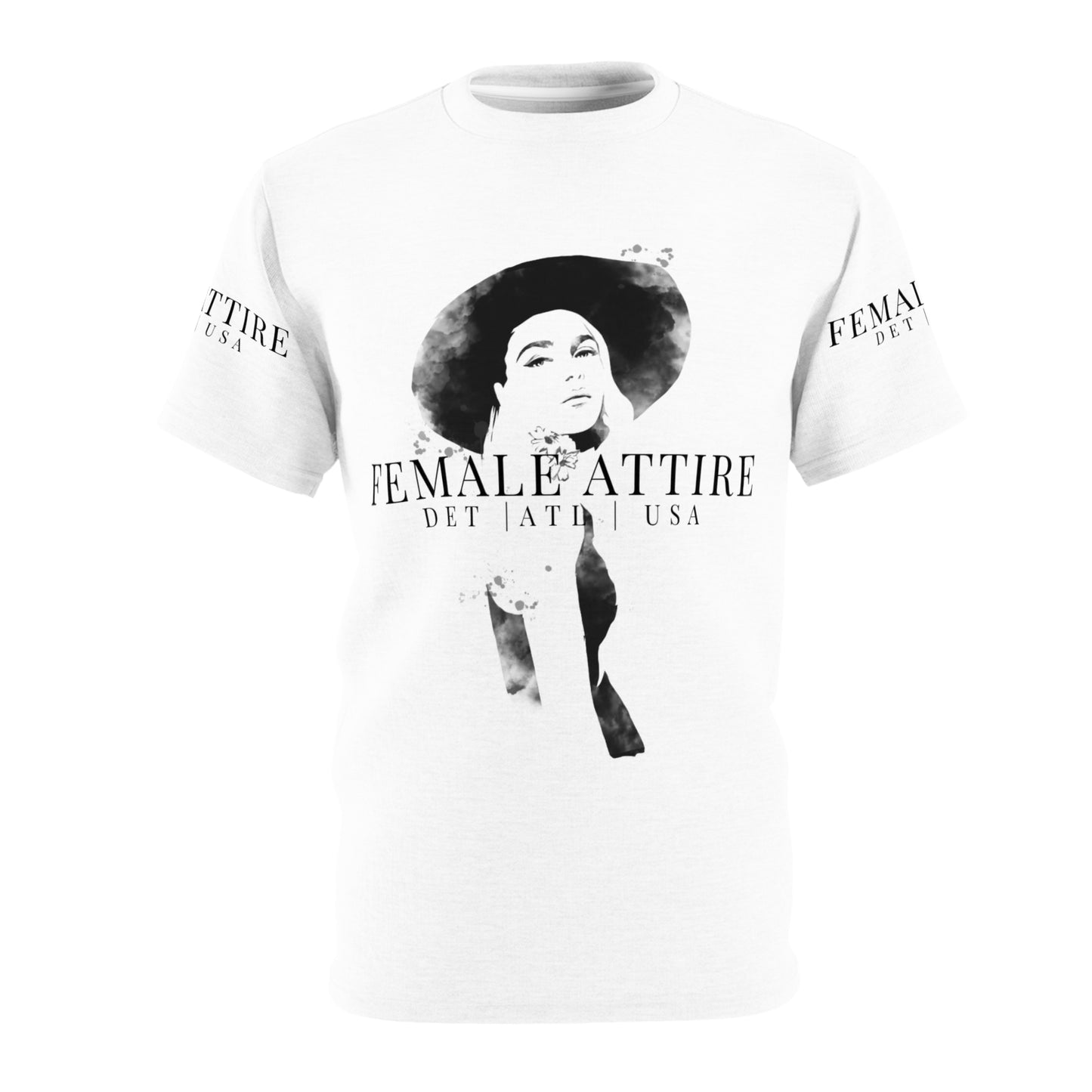 Empowered Female Attire Unisex Tee - Artistic Black and White Design