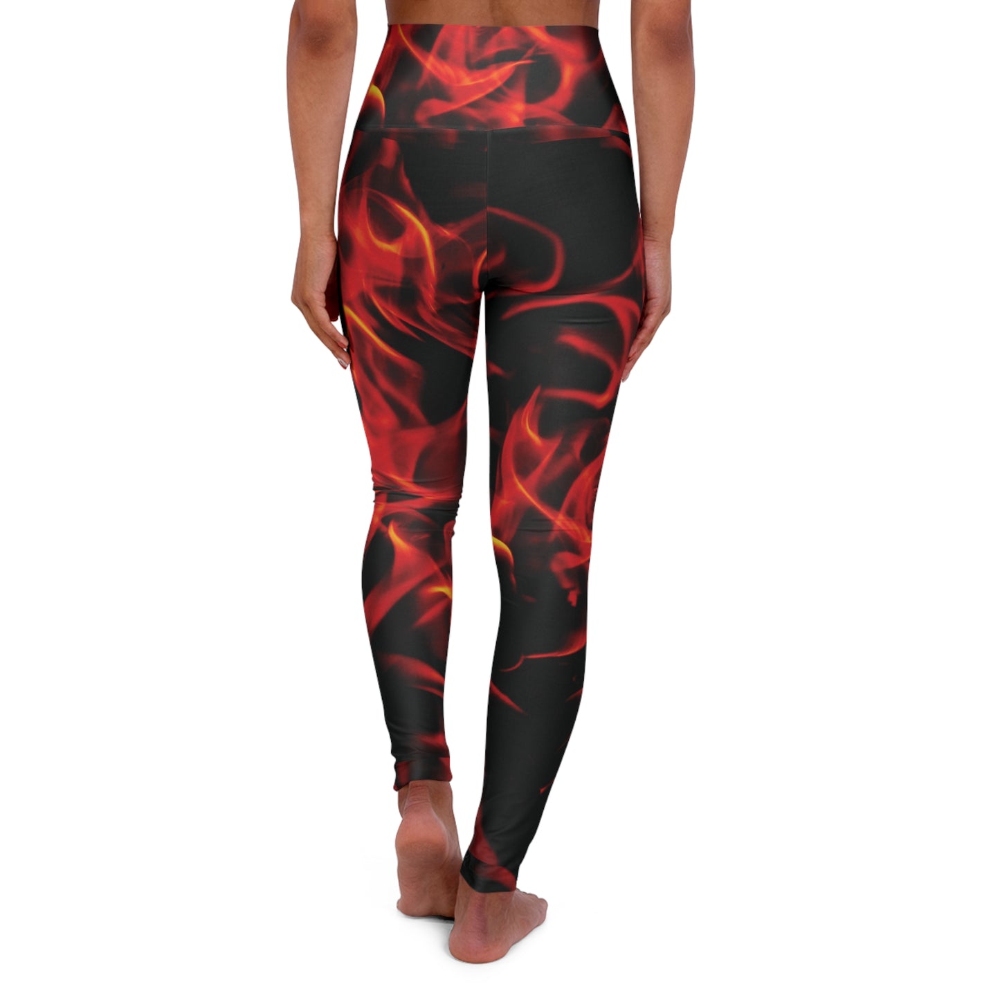 Fiery High Waisted Yoga Leggings - Ultimate Comfort for Fitness Enthusiasts