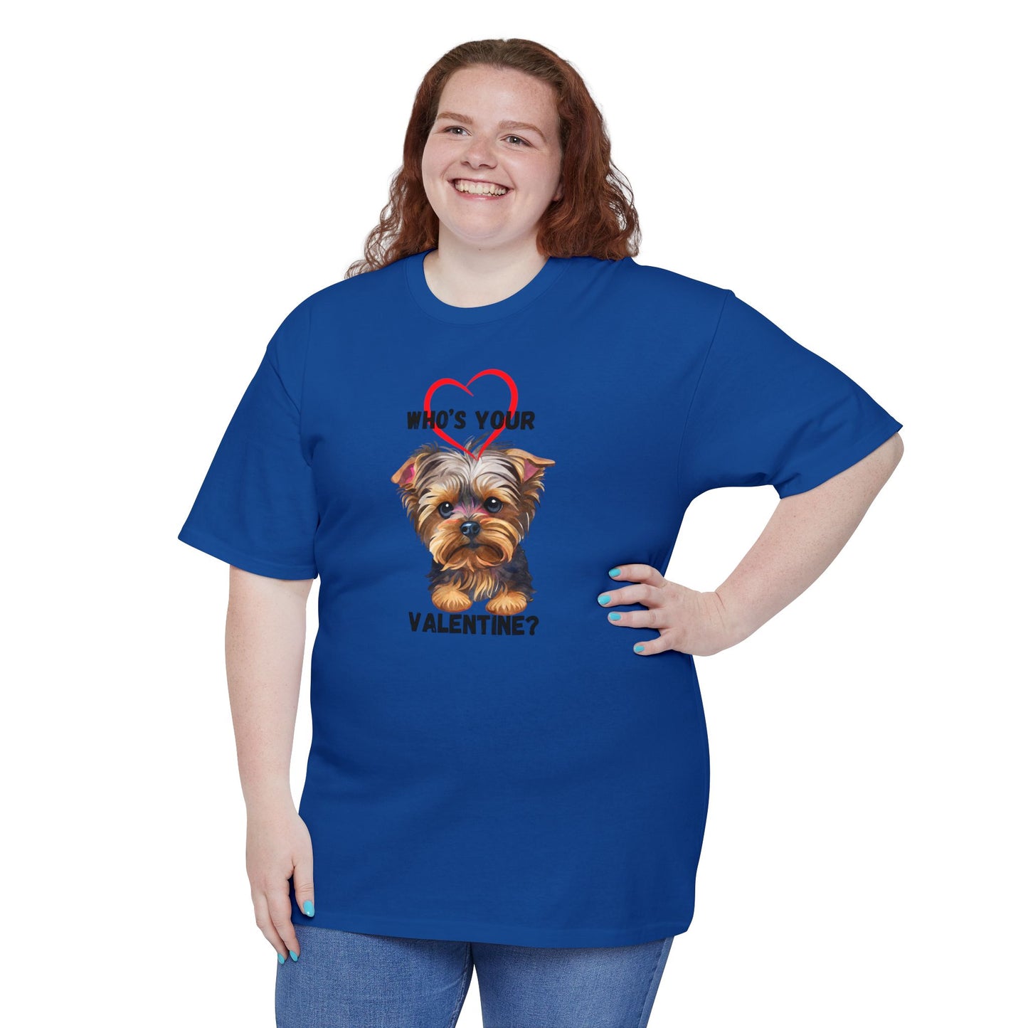 Cute Valentine's Dog T-Shirt - 'Who's Your Valentine?' Design