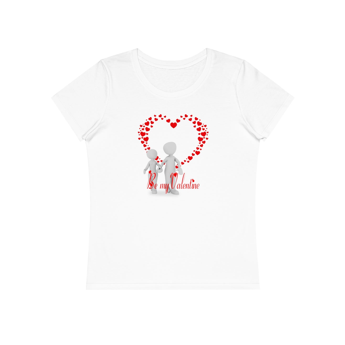 Valentine's Love Heart T-Shirt for Women - 'Be My Valentine' Design