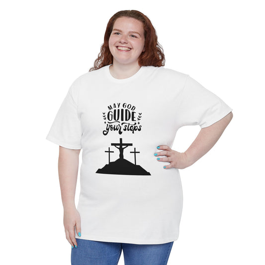 Inspiring Christian Tall T-Shirt - "May God Guide Your Steps"