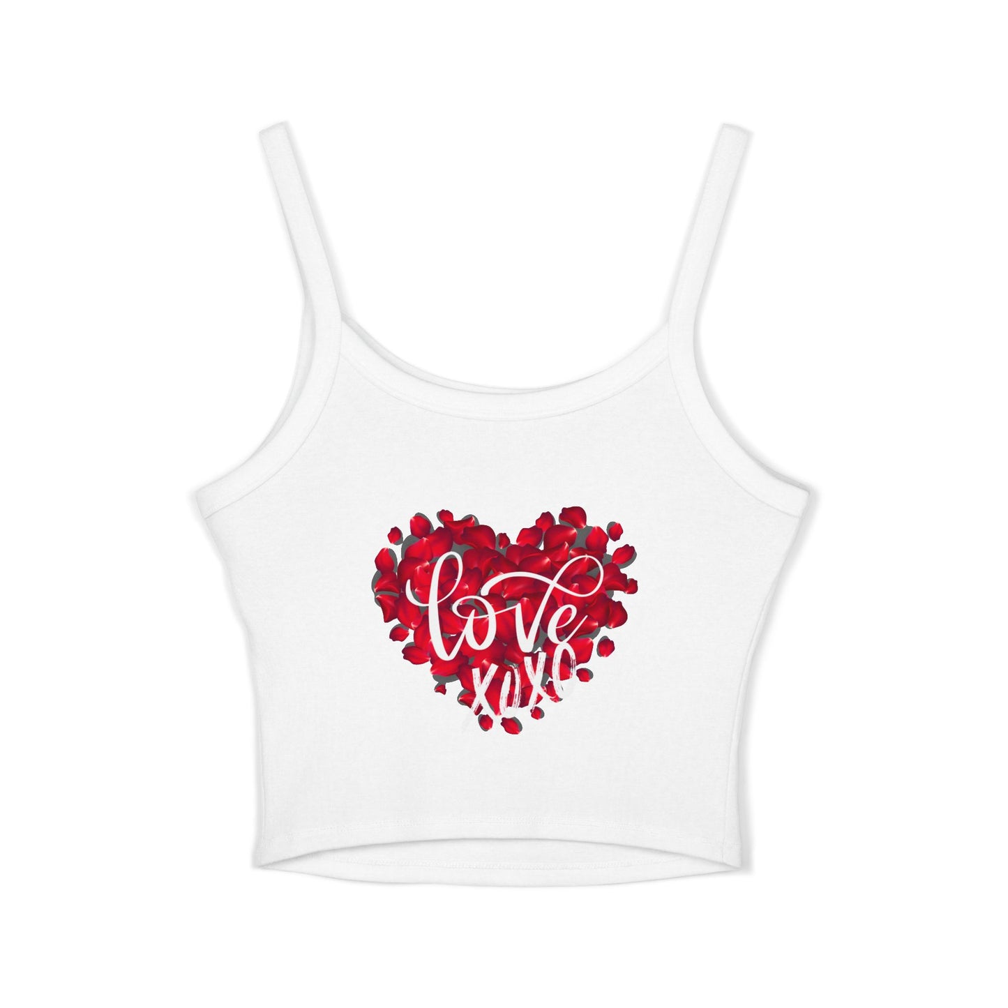 Women's Love Heart Spaghetti Strap Tank Top