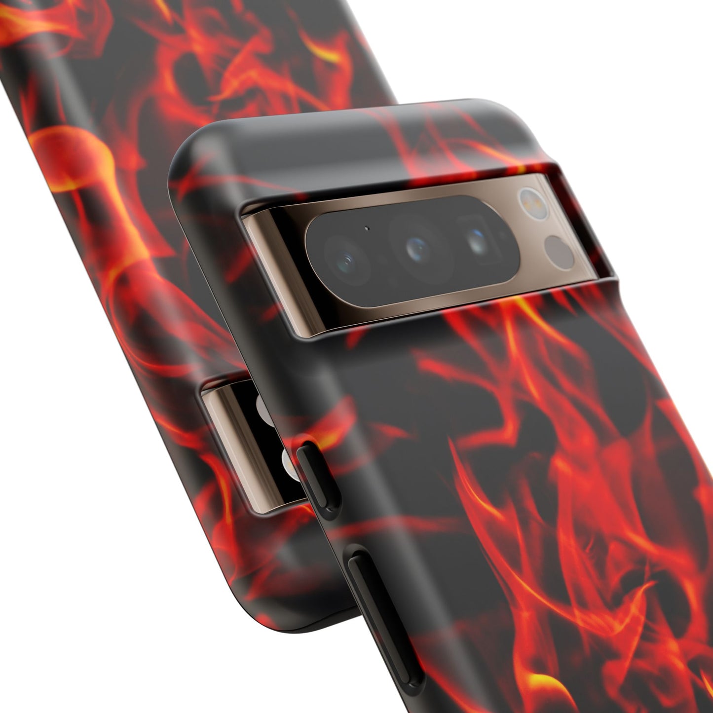 Fire Design Tough Phone Case - Bold Protection with Fiery Vibes