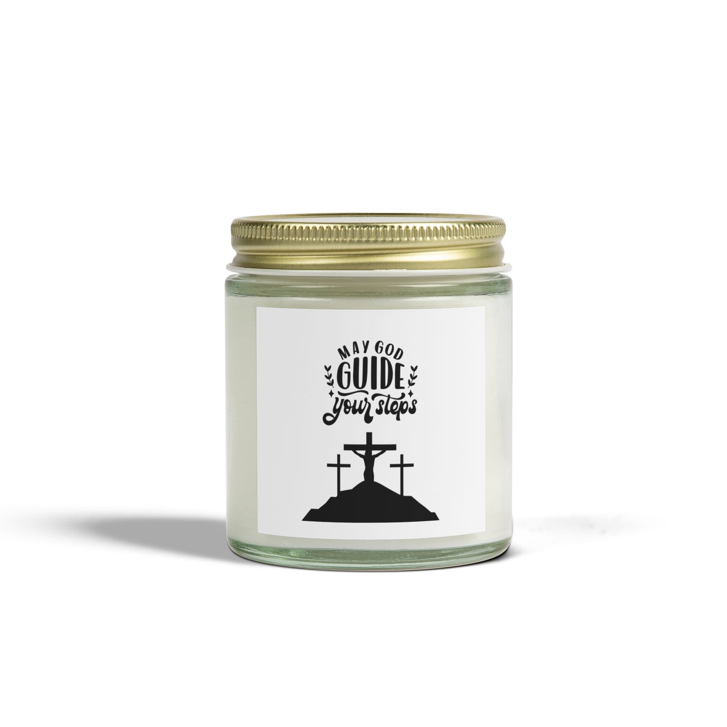 Scented Candle - 'May God Guide Your Steps' - Coconut Apricot Wax, 4oz & 9oz