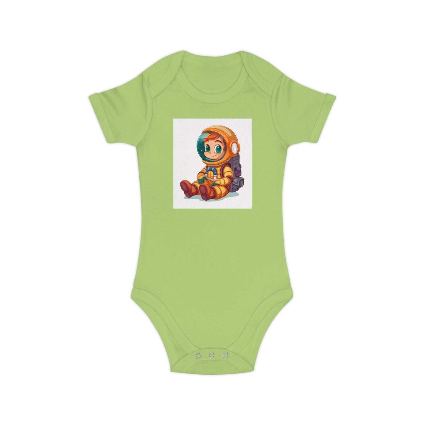 Astronaut Adventure Combed Cotton Baby Bodysuit - Cute Space Explorer Design