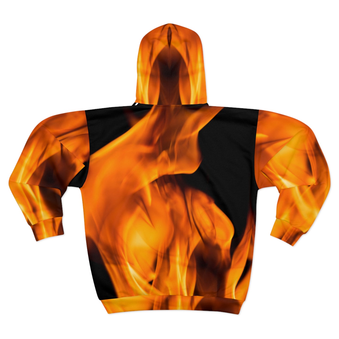 Unisex Zip Hoodie - Fiery Flame Design for Bold Style