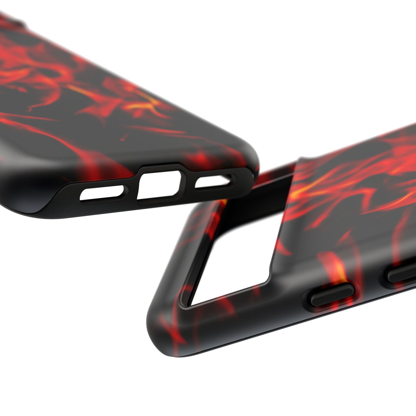 Fire Design Tough Phone Case - Bold Protection with Fiery Vibes