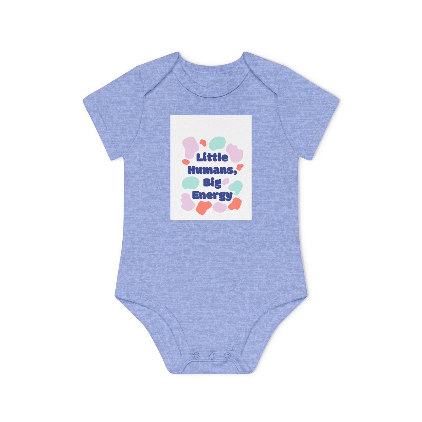 Funny Baby Bodysuit - "Little Humans, Big Energy" - Organic Cotton Short Sleeve