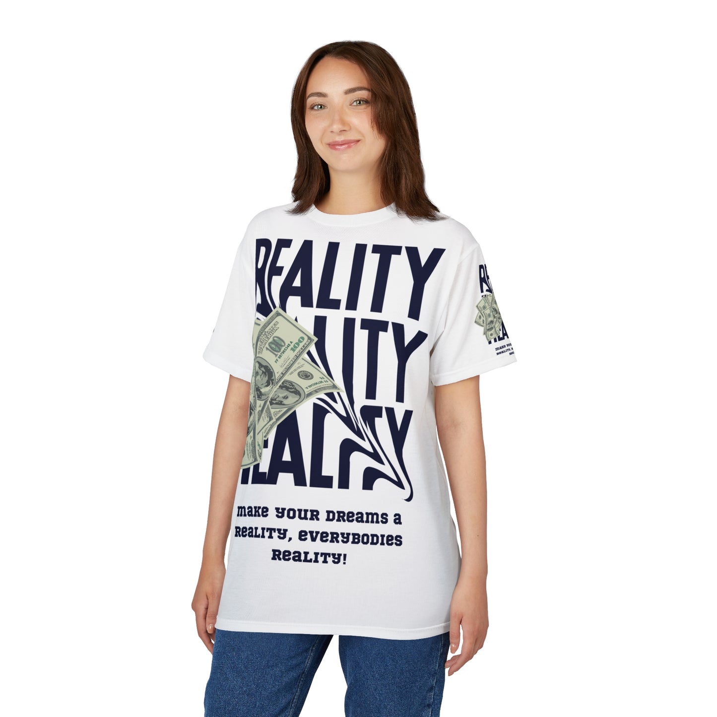 Motivational Unisex Cut & Sew Tee - "Make Your Dreams a Reality!"