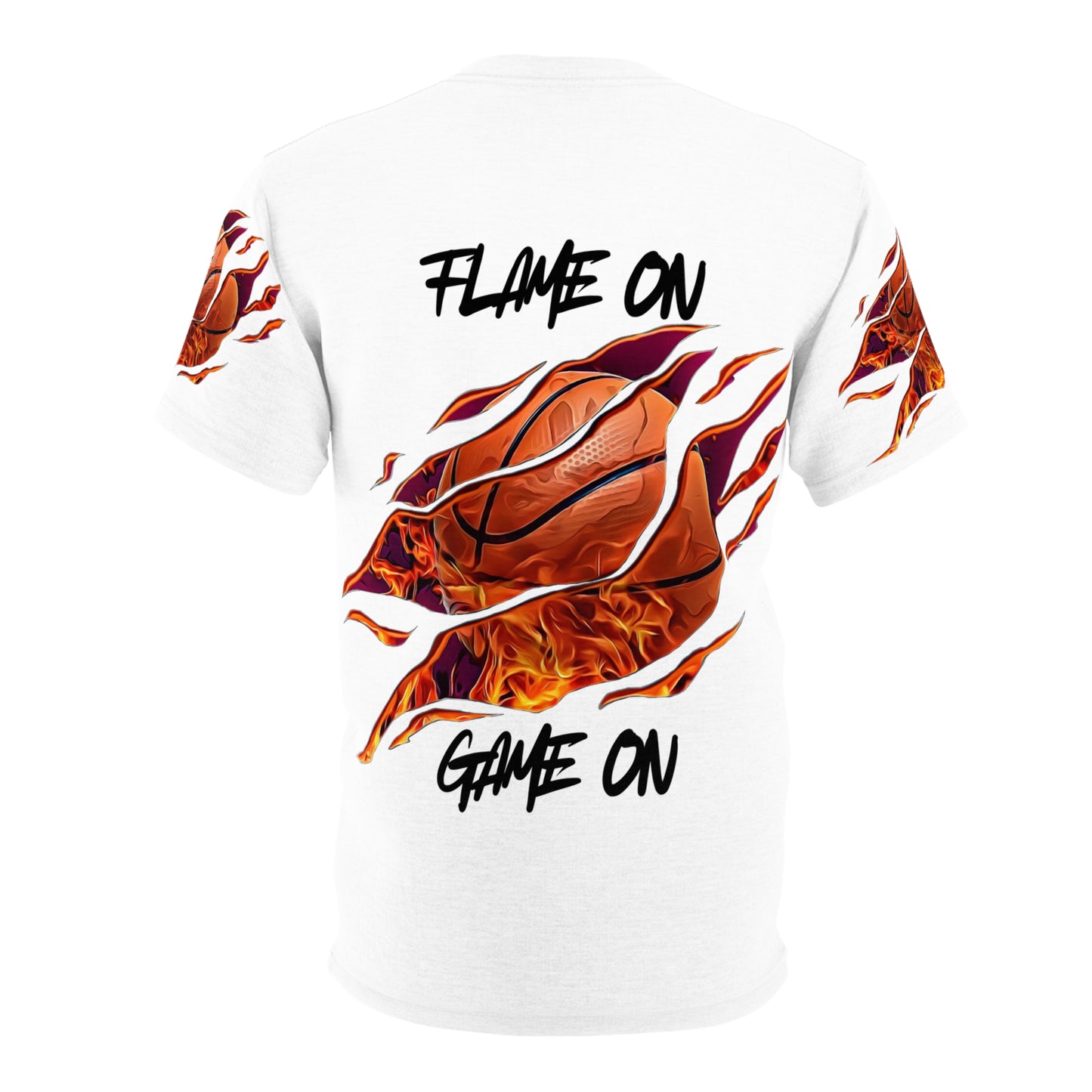 Flame On Basketball Tee - Unisex Cut & Sew Shirt for Sports Enthusiasts