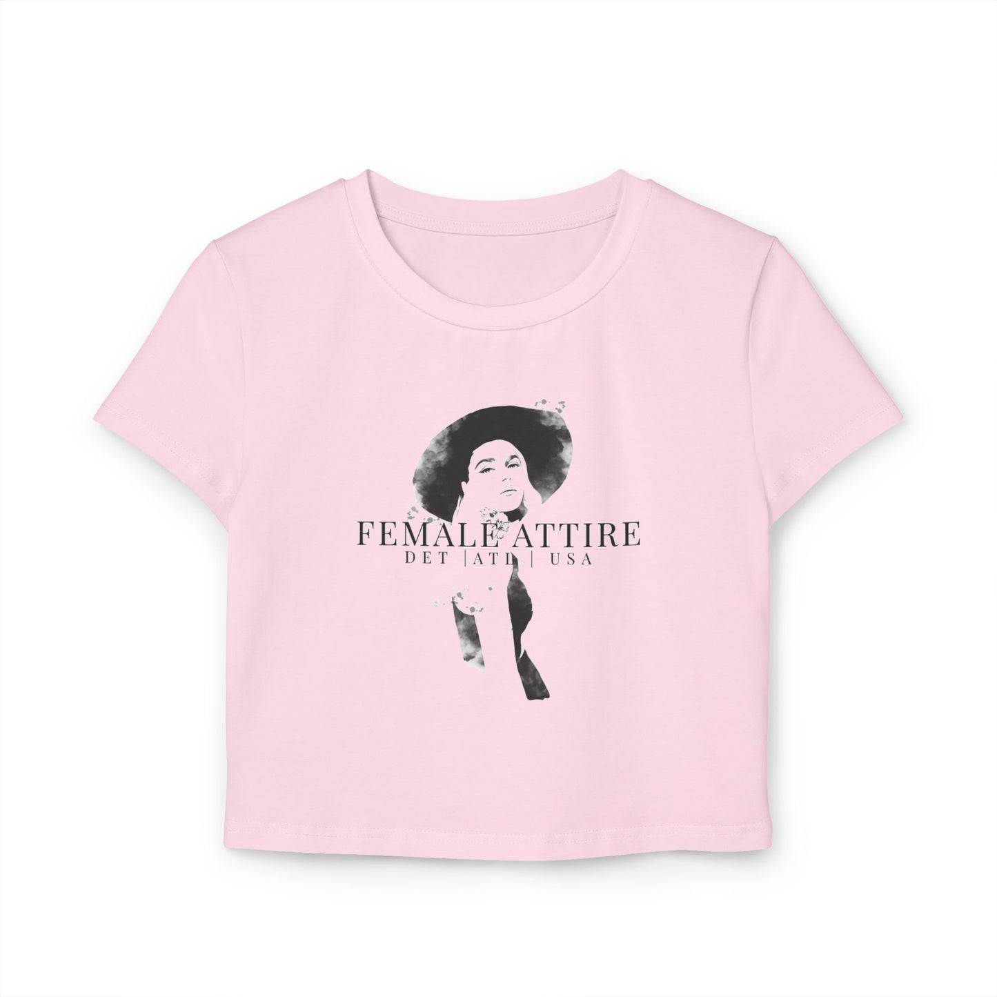 Trendy Women's Baby Tee with Feminine Graphic Design - Perfect for Casual Outings