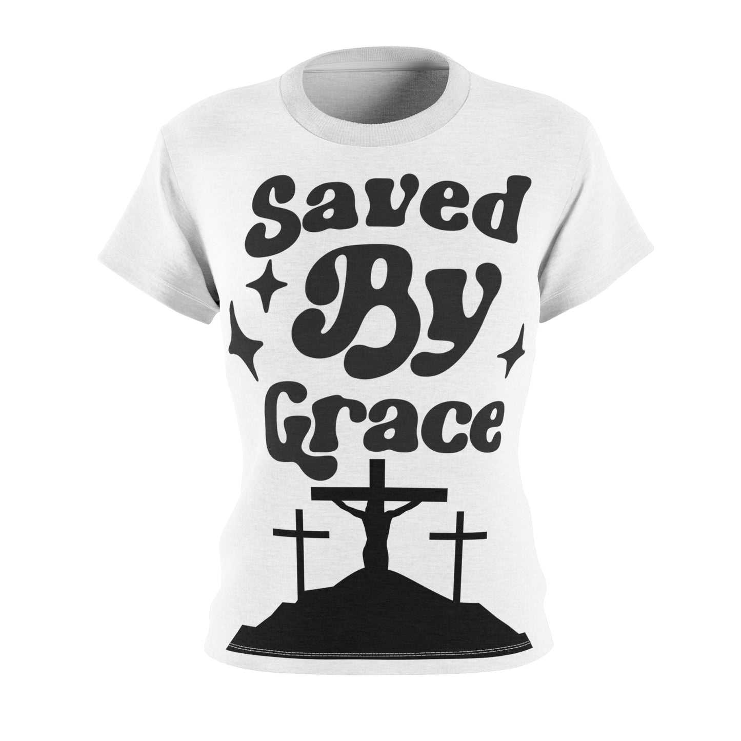 Saved By Grace Women's Cut & Sew Tee (AOP)