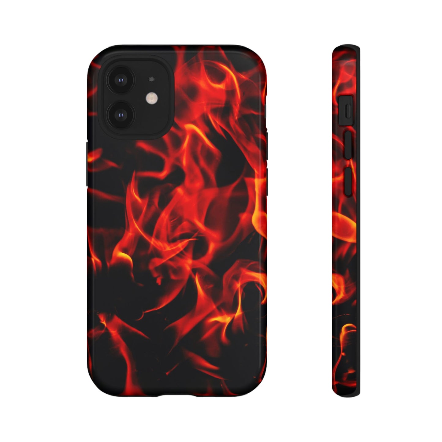 Fire Design Tough Phone Case - Bold Protection with Fiery Vibes