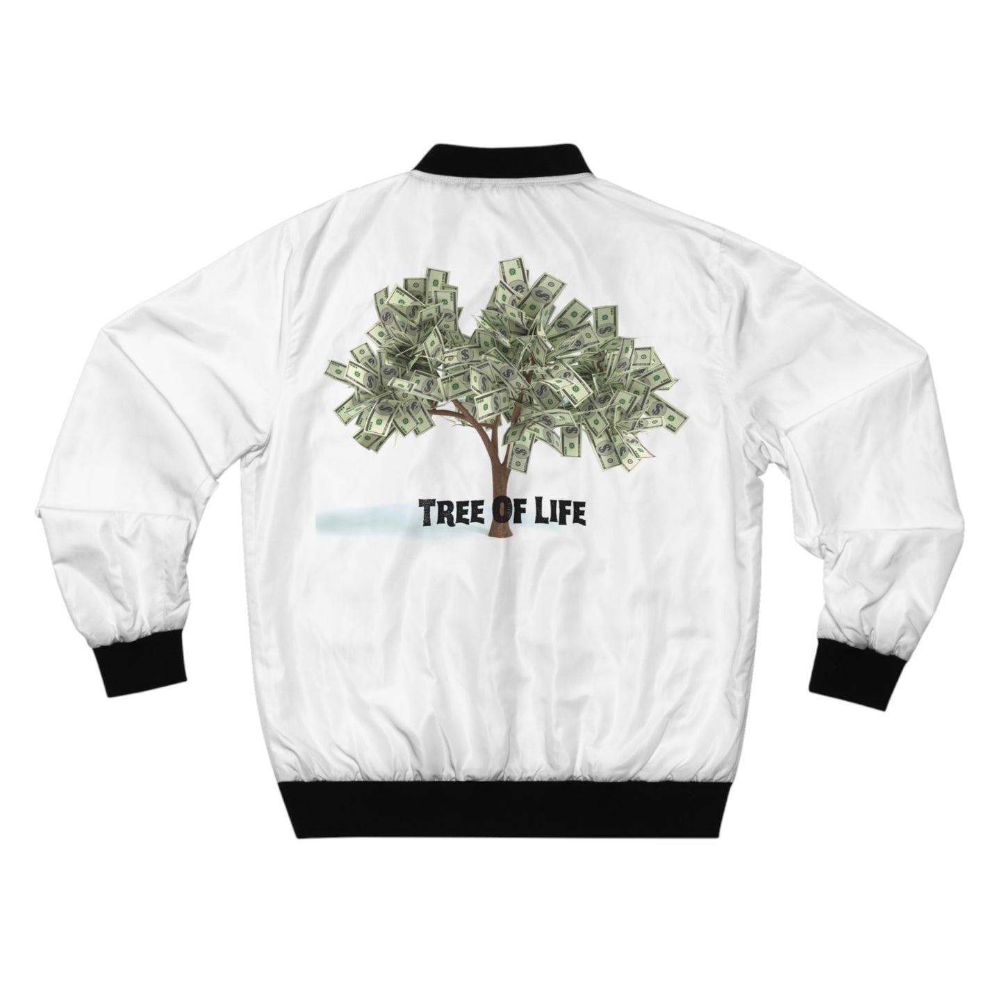 Copy of Men's Bomber Jacket: Tree of Life Design for Wealth and Prosperity