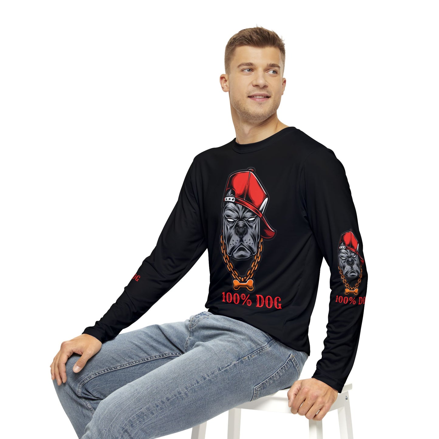 Long Sleeve Shirt - 100% Dog Graphic Tee for Pet Lovers