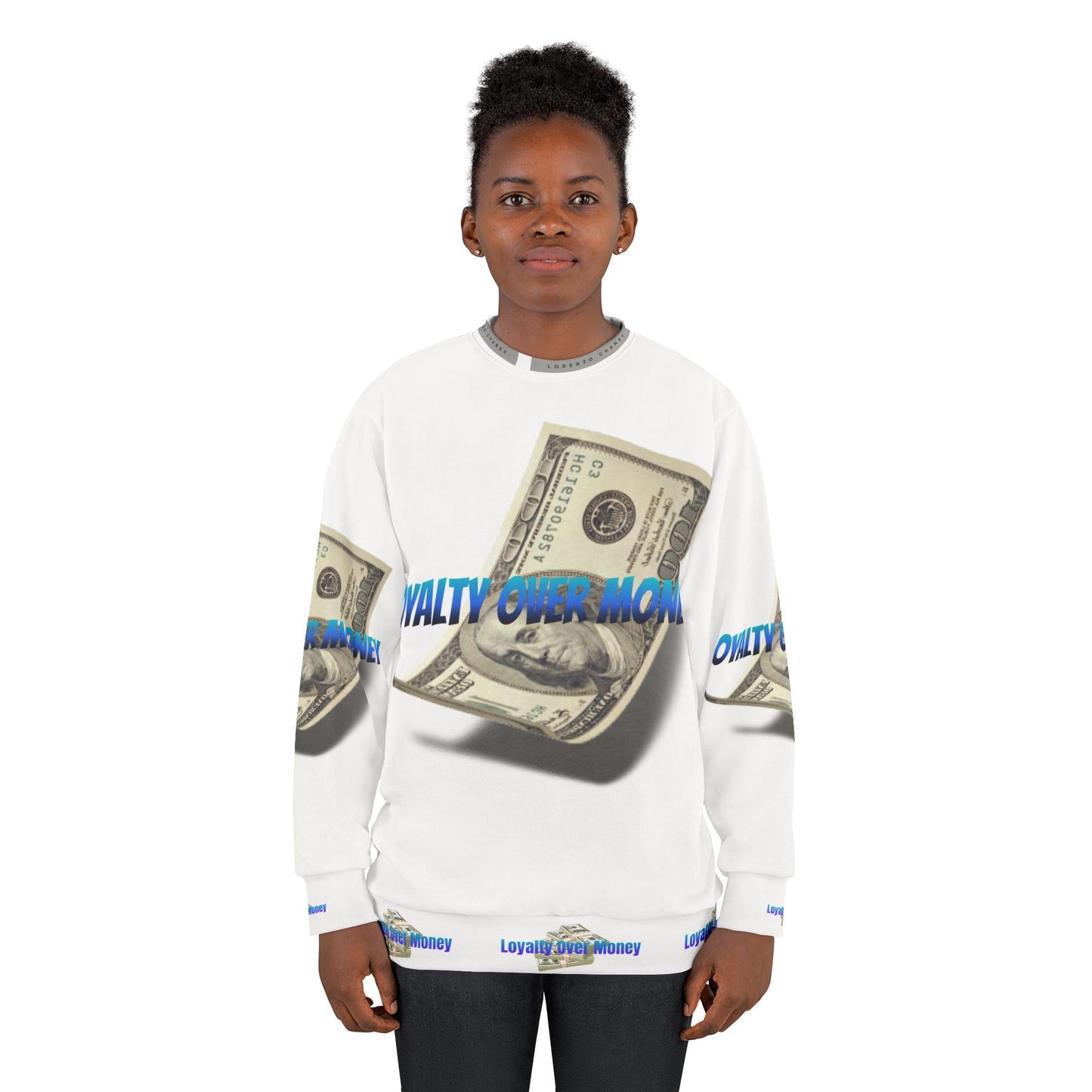 Loyalty Over Money Unisex Sweatshirt - Trendy Graphic Apparel for Fashion-Forward Individuals