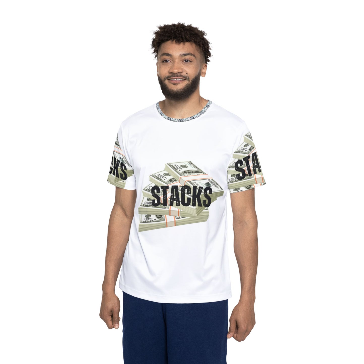 Trendy Money Stacks Collection Sports Jersey for Men - Stylish Athletic Wear