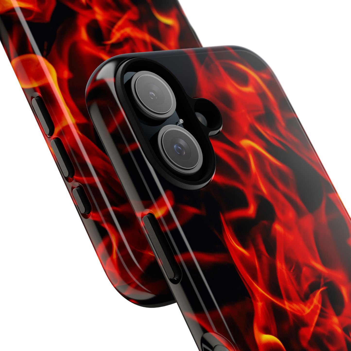 Fire Design Tough Phone Case - Bold Protection with Fiery Vibes