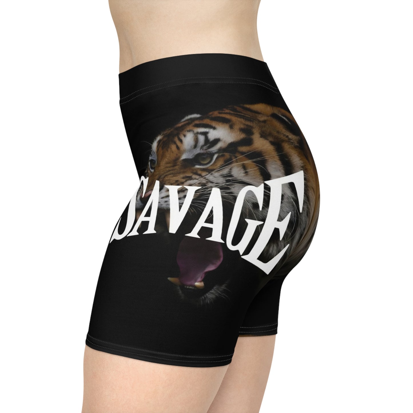 Fierce Tiger Women's Biker Shorts - Savage Edge Design