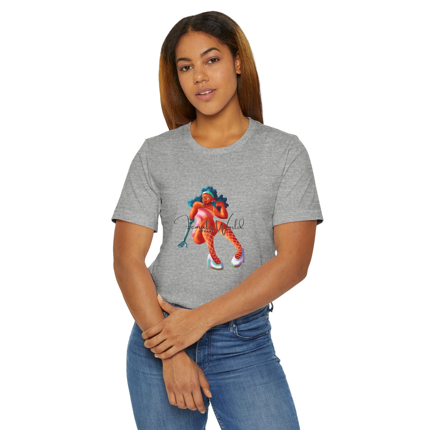 Female World Unisex Jersey T-Shirt - Bold & Playful Graphic Tee for Creative Souls