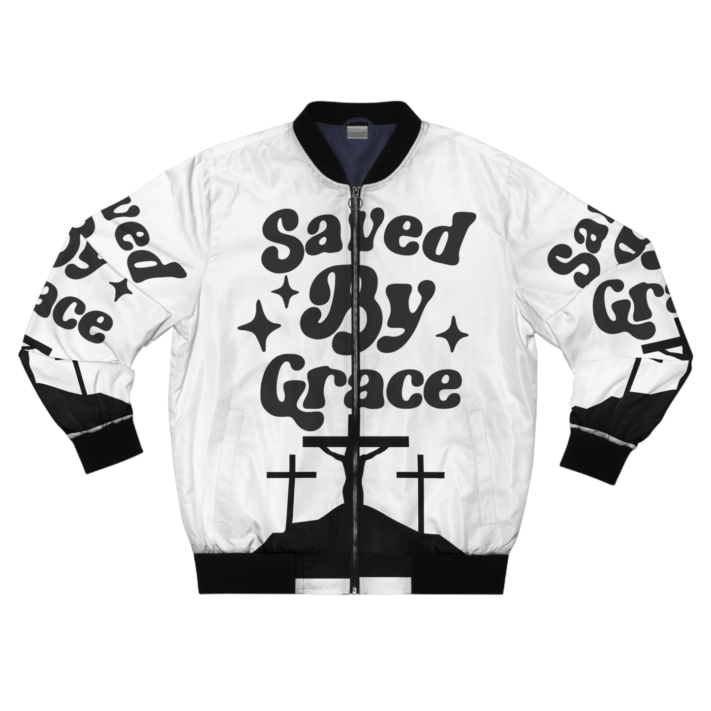 Saved By Grace Men's Bomber Jacket (AOP)