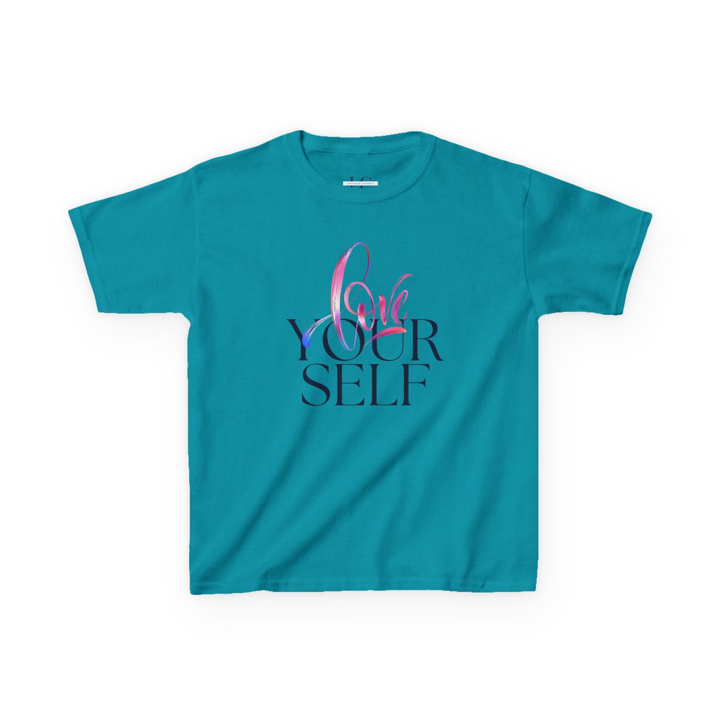 Kids 'Love Yourself' Heavy Cotton Tee - Positive Vibes & Self-Esteem T-Shirt