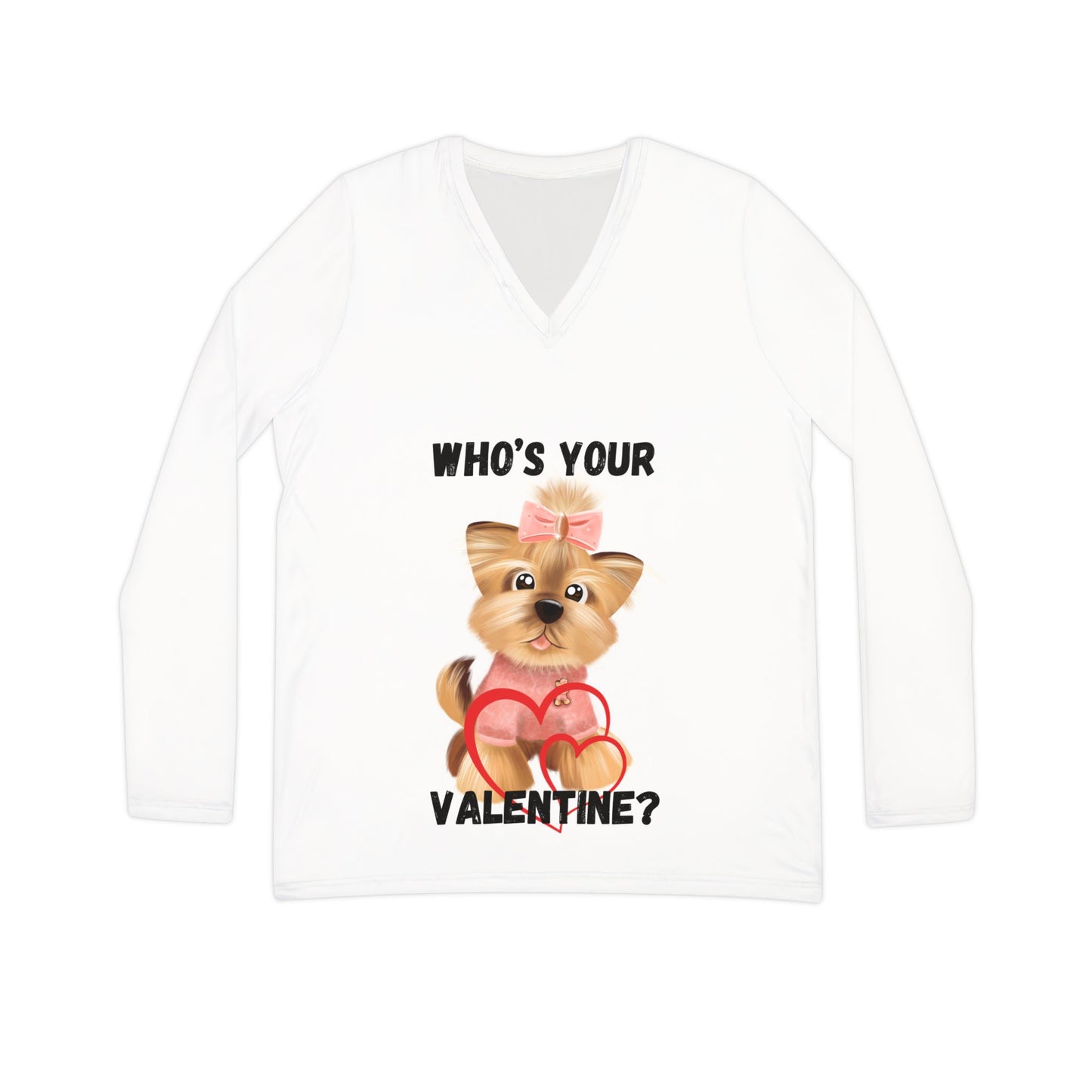 Valentine Women's Long Sleeve V-neck Shirt (AOP)